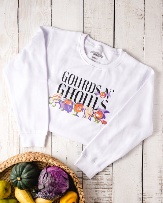 Crewneck Sweater in Gourds n' Ghouls